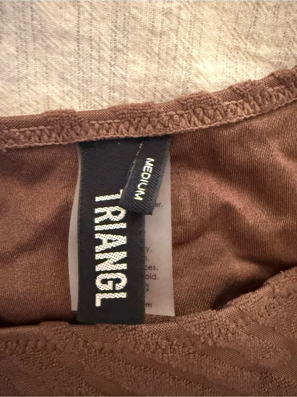 TRIANGL Brown Textured Bikini Set Medium
